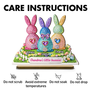 Grandma's Little Bunnies Easter - Personalized Wooden Plaque