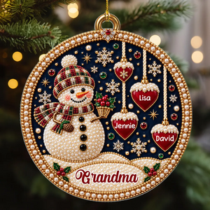 "Merry Christmas, Grandma" โ Personalized Acrylic Ornament | Heartfelt Holiday Gift For Grandma
