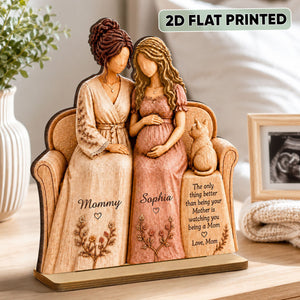 "Watching You Be A Mom, My Daughter" โ Personalized Wooden Plaque | Gift For New Mom & Daughter