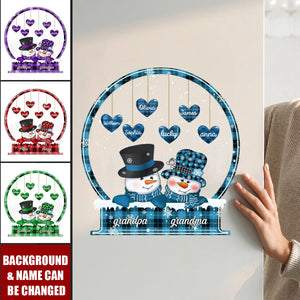 Personalized Snowman Grandma, Mom Decal/Sticker
