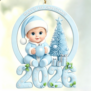 Personalized Baby's First Christmas Ornament – Pink Tree Acrylic Keepsake For Newborns