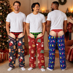 Personalized Funny Men's Lounge Pants โ Custom Christmas Pajama Gift For Men