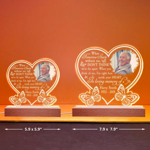 I'm Right Here Inside Your Heart - Personalized Photo Acrylic Block LED Night Light