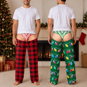 Personalized Funny Men's Lounge Pants โ Custom Christmas Pajama Gift For Men