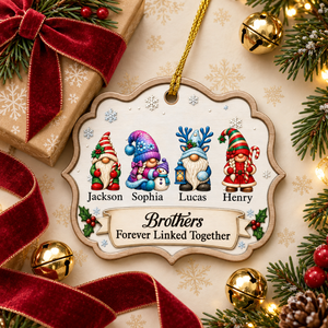 Personalized Family Acrylic Hanging Ornament | Holiday Keepsake