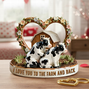 Personalized Cow Couple Farm Acrylic Plaque – Gifts For Couple