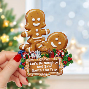 Personalized "Naughty Gingerbread Couple" Christmas Ornament โ Gift For Couples