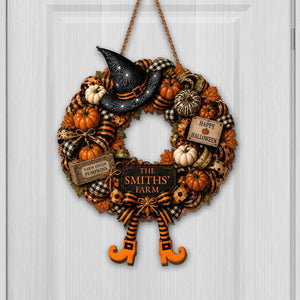 "Happy Halloween โ Farm Fresh Pumpkins" โ Personalized Wood Sign | Gift For Families & Fall Lovers