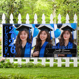 Congratulations Class Of 2026 - Graduation Banner - Unique Graduation Gift - Personalized Door Banner