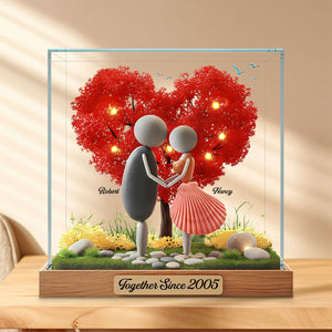 Pebble Couple Plaque - Personalized Gifts For Couple