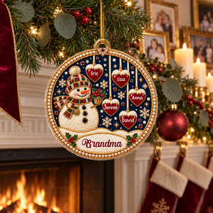 "Merry Christmas, Grandma" โ Personalized Acrylic Ornament | Heartfelt Holiday Gift For Grandma