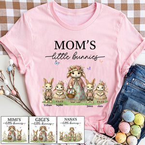 Vintage Grandma Bunny Easter Personalized Pure Cotton T-Shirt