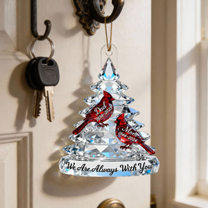 "Memorial Tree Cardinals" โ Personalized Acrylic Ornament | Remembrance & Sympathy Gift For The Whole Family