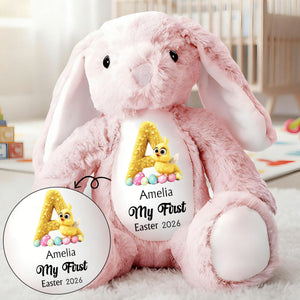 Easter Chick Alphabet - Baby's First Easter Personalized Stuffed Bunny
