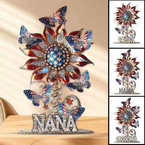 Best Mom Ever - Personalized Mother Custom Shaped Sunflower Acrylic Plaque