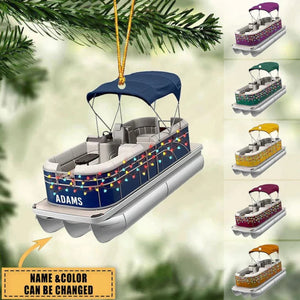 Pontoon Boat Personalized Ornament For Pontoon Lover