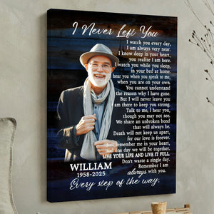Memorial I Never Left You Personalized Canvas Poster - Custom Photo & Text