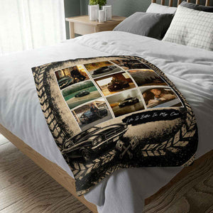 Personalized Car Photo Blanket | Custom Collage Blanket, Gift For Car Lovers, Classic Car Fans & Auto Racing Enthusiasts