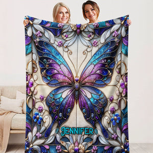 Beautiful Butterfly - Personalized Butterfly Blanket