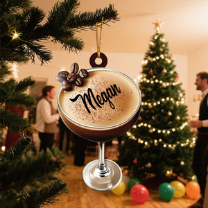 Personalized Espresso Martini Ornament, Gift For Martini Drinkers,Bartender Gift