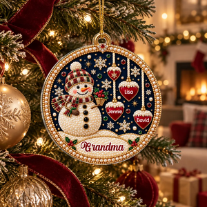 "Merry Christmas, Grandma" โ Personalized Acrylic Ornament | Heartfelt Holiday Gift For Grandma