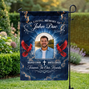 Personalized "Heaven Gained An Angel" Garden Flag โ Memorial Gift For Loss Of Loved One