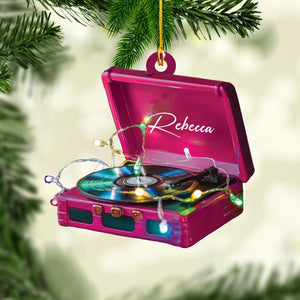 Personalized Retro Record Christmas Gift - Custom Music Ornament