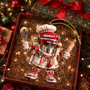 Personalized Stand Mixer Baker Christmas Ornament โ Cute Baking Lover Gift