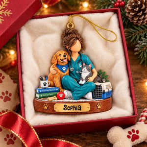 Personalized Vet Tech Ornament, Veterinarian Christmas Gift