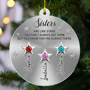 The Stars Are Always There – Personalized Memorial Acrylic Ornament | Custom Name Remembrance Keepsake