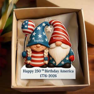 Couple Happy 250th Anniversary American Personalized Acrylic Ornament