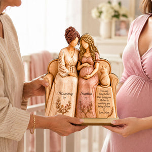 "Watching You Be A Mom, My Daughter" โ Personalized Wooden Plaque | Gift For New Mom & Daughter