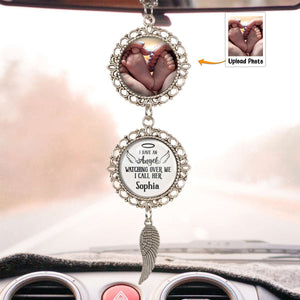 I Have An Angel Watching Over Me - Personalized Baby Photo Car Ornament