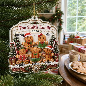 Our Sweet Family โ Personalized Acrylic Christmas Ornament | Custom Names Family Keepsake