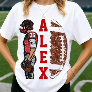 Matching Football Player - Personalized Football T Shirt Football Game Day
