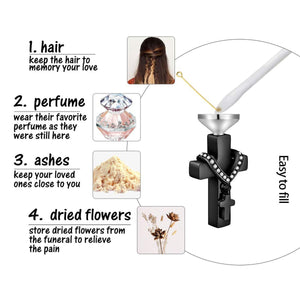 Eternal Embrace Memorial Cross Urn Necklace