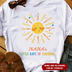 Personalized Little Ray Of Sunshine Pure Cotton T-Shirt Gift For Grandma