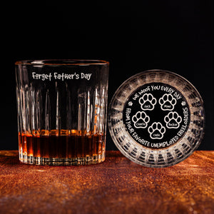 From Your Favorite Unemployed Freeloader Dog Dad - Personalized Whiskey Glass