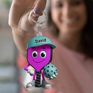 Personalized Pickleball Acrylic Keychain, Gift for pickleball lovers