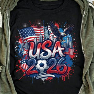 Personalized 2026 Soccer Country Cotton T-shirt | Perfect For Fan Events & Tailgates