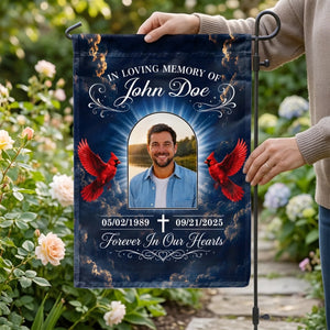Personalized "Heaven Gained An Angel" Garden Flag โ Memorial Gift For Loss Of Loved One