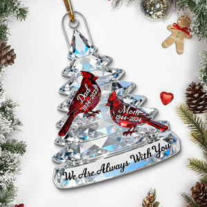 "Memorial Tree Cardinals" โ Personalized Acrylic Ornament | Remembrance & Sympathy Gift For The Whole Family
