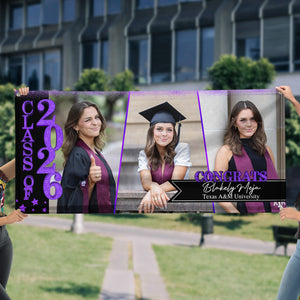 Congratulations Class Of 2026 - Graduation Banner - Unique Graduation Gift - Personalized Door Banner