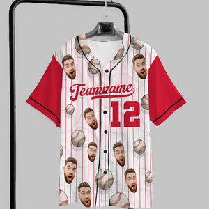 Custom Photo Baseball Jersey โ Personalized Sport Lovers Shirt With Team Name
