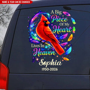 Memorial Gift For Loss Of Loved One โ Personalized Cardinal Decal "Forever Loved โ My Guardian Angel"