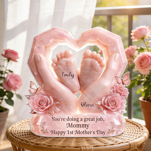 Custom Acrylic Plaque - Personalized Baby Shower, Gender Reveal Gifts For New Moms, New Parents