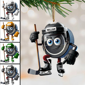 Ice Hockey Personalized Color And Name Personalized Christmas Gift