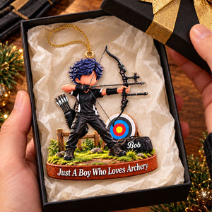 Archery Aiming Personalized Archery Boy Archery Girl Christmas Ornament