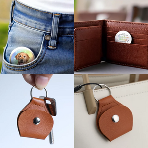 I Will Carry You - Memorial Personalized Photo Keychain Pocket Hug Gift For Pet Lovers