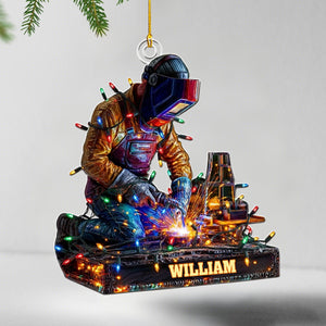 Proud Welder - Personalized Ornament, Christmas Gift for Welder